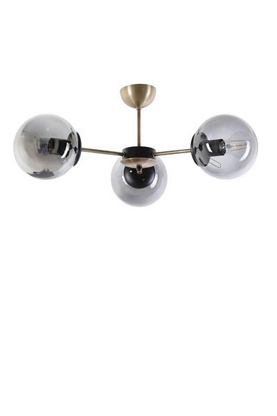 Lumexx Venus 3 Smoked Glass Chandelier Set