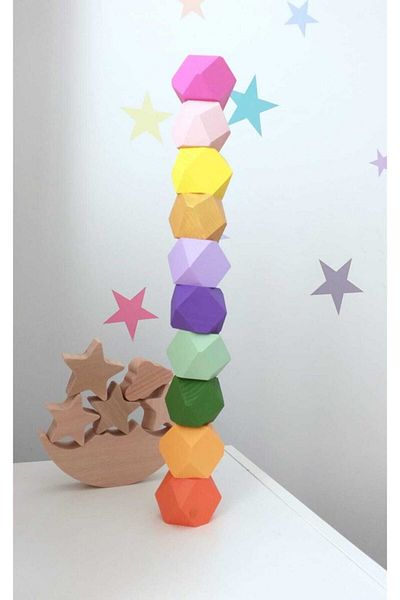Woodblocks Waldorf Balance Game 10 Pieces