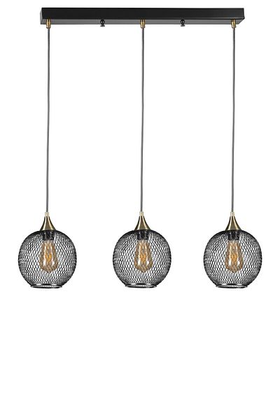 Lumexx JUPITER 3 - Black Row 3-Piece Pendant Lamp Set