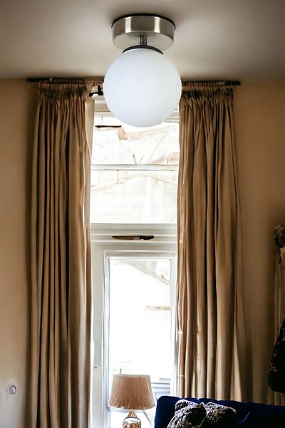 Lumexx White Glass Single Vivid Matte Chrome Chandelier