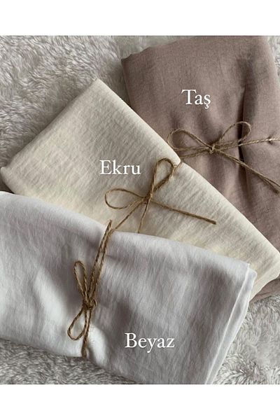 HAR-UM Ticaret Hijab Women's Cotton Crash Jazz Shawl Model-Set of 3