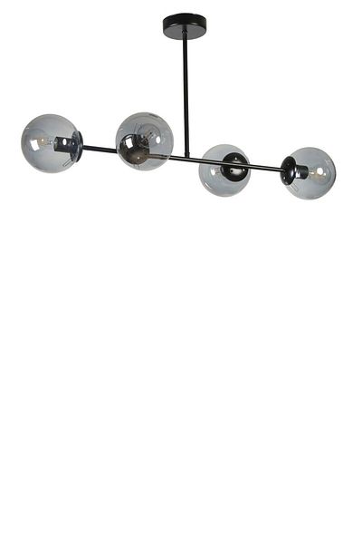 Lumexx New Favourite - 4-Piece Black Fume Glass Chandelier