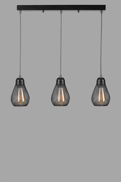 Lumexx Bulb 3-Piece Black Pendant Lamp