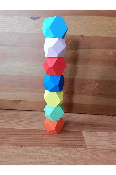 Woodblocks Waldorf Wooden Balance Tower 7 Piece Tumi Ishi 2