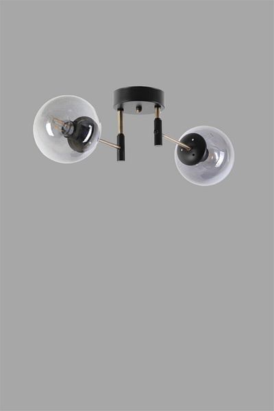 Lumexx Black Smoked Full Moon 2-Piece Chandelier