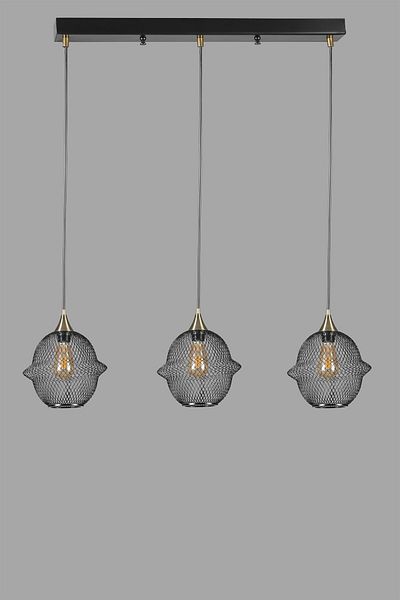 Lumexx MERKÜR 3 Row Black Pendant Lamp Set