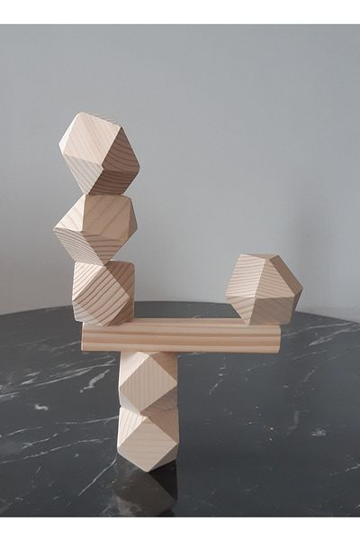 Woodblocks Solid Wood Waldorf Balance Tower