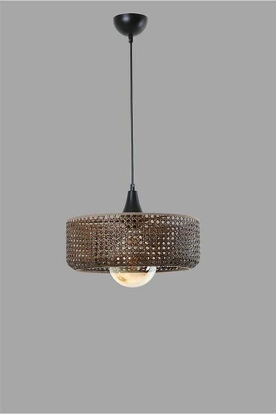 Lumexx Zack Single Brown Rattan Pendant Lamp Set