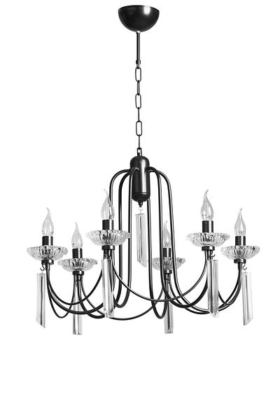 Lumexx 6-Piece Black Rustic Chandelier - KONTES