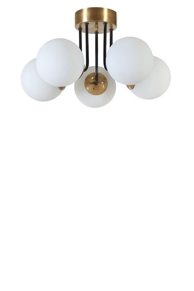 Lumexx PABLO 5-Piece White Glass Antique Chandelier Set