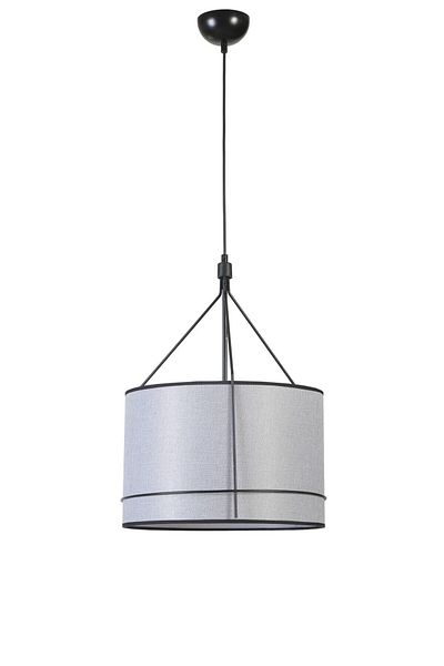 Lumexx Wicker Gray Black Violet Pendant Lamp with Lampshade
