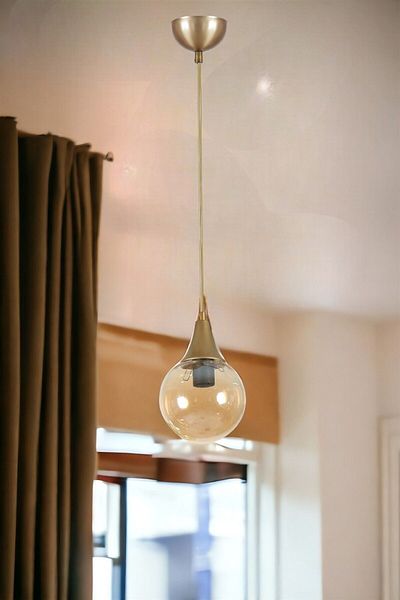 Lumexx Antique Honey Glass Single Pendant Lamp - AFRA