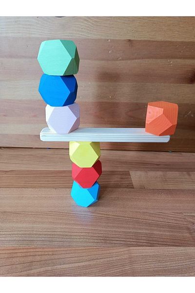 Woodblocks Waldorf Wooden Balance Tower 7 Piece Tumi Ishi 2