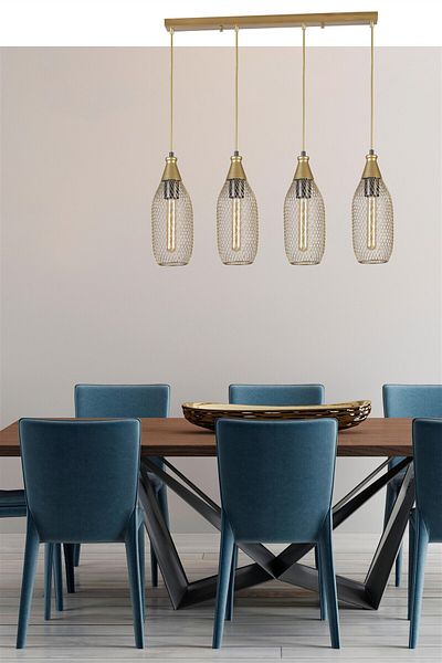 Lumexx RIO 4 Row Antique Pendant Lamp