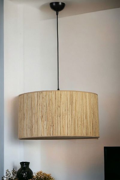 Lumexx BAMBU 010 - Single Pendant Chandelier with Lampshade