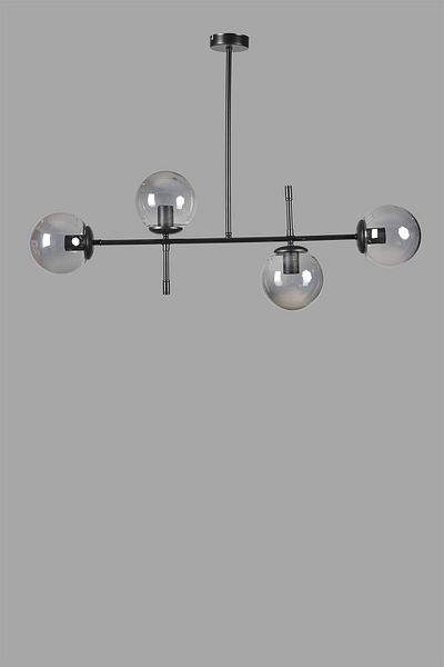 Lumexx Favorite 4-Piece Black Smoked Glass Chandelier