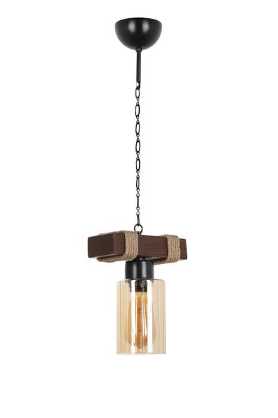 Lumexx Jasmin Single - Wooden Walnut Cylinder with Honey Glass