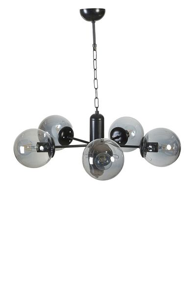 Lumexx BANKOK Set of 5 Black Fume Glass Chandelier