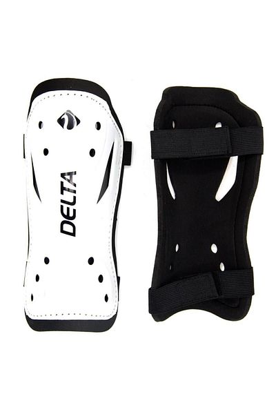 Delta 2 bucăți de protecție dublă cu velcro pentru tibie pentru fotbal