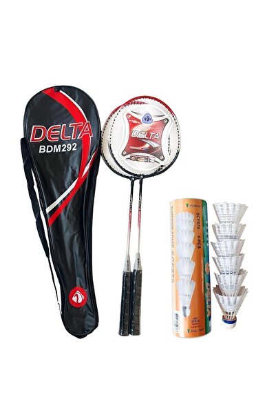 Delta 2 Adet Badminton Raketi + Çantası + 6 Adet Yüksek Hız Sevenler İçin Man...