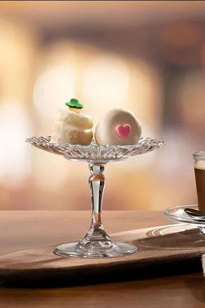 Paşabahçe Patisserie Footed Mini Serving Plate 96455 (BOY:10, CM DIAMETER: 12.6 CM)