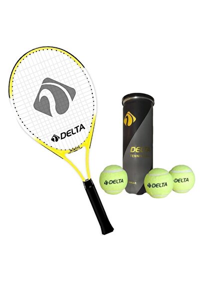 Delta Max Joys 19 İnç Çocuk Tenis Raketi + Çantası + Vakumlu Tüpte 3 Adet Ten...