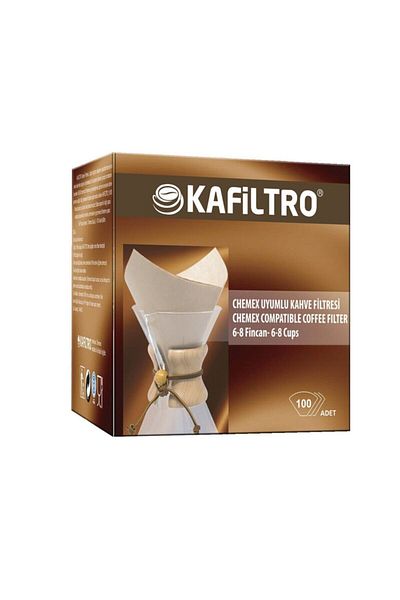 SECRET COFFEE Kafiltro Chemex Compatible Filter Paper 6-8 Cup (100 Pieces)