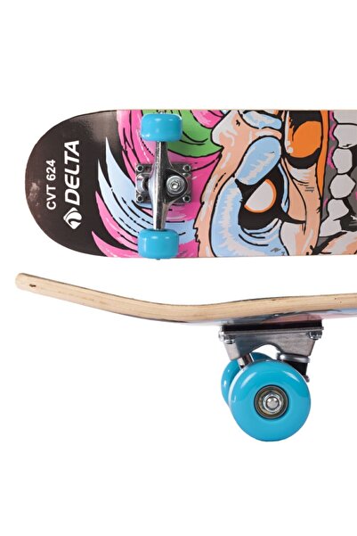 Delta Standart 80 Cm Uzunluk Altı Desenli Üstü Zımparalı 100 Kg Taşıma Kapasiteli Silikon Teker Kaykay