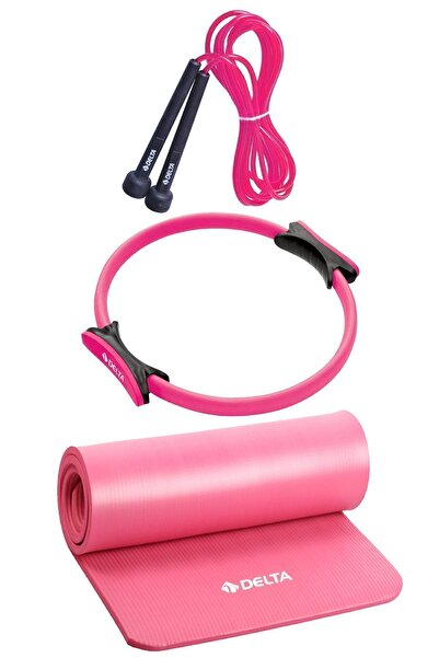 Delta 15 mm Pilates Cushion 38 cm Pilates Circle Jump Rope Set