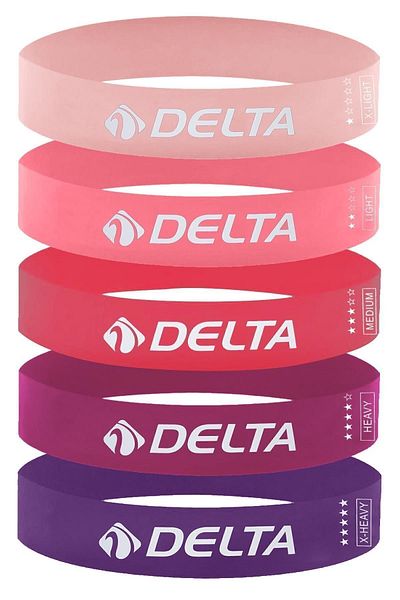 Delta Latex 5 Different Resistance Aerobic Pilates Resistance Exercise Band Squat Rubber (End Part Closed)