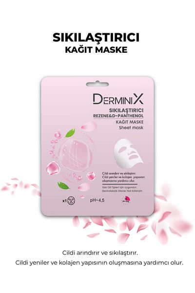 Derminix Facial Sheet Mask Containing Firming Fennel and D-panthenol