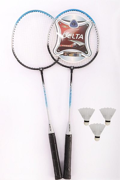Delta 2 Pieces Badminton Rackets With 3 Pieces Badminton Balls And Deluxe Badminton Bag Set For Couples