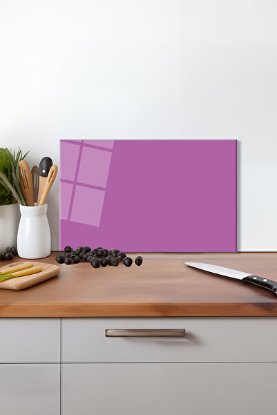 Vosevu Violet Color Silicone Glass Cutting Board - Heat Resistant, Presentati...