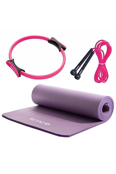 Delta 15 mm Pilates Cushion 38 cm Pilates Circle Jump Rope Set