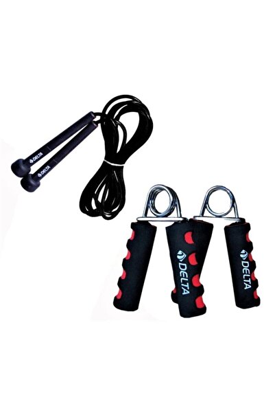 Delta Double Hand Spring with Sponge Grip & Adjustable Jump Rope