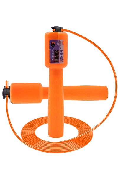 Delta Orange Jump Rope with Counter Length Adjustable Indicator