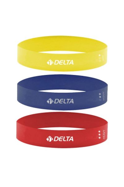 Delta Latex 3-Pack Aerobic Pilates Resistance Exercise Band Squat Working Rubber (End Part Closed)