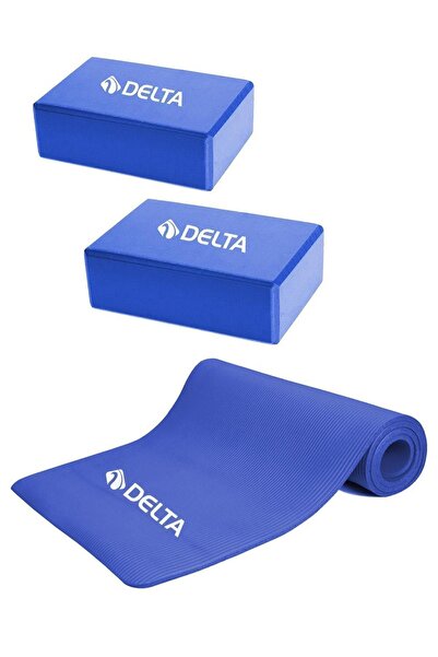 Delta 15 mm Yoga Mat-Yoga Minderi ve Yoga Blok-Yoga Köpüğü Mavi