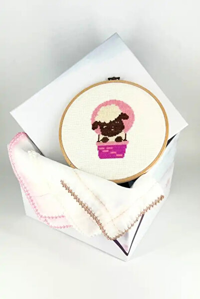 Deeps Brands Kuzu Kanaviçe Dekoratif Pano – Retro Renkli Tülbent Müslin Set