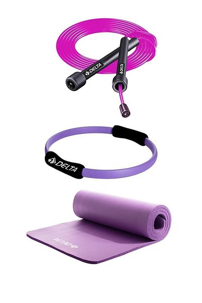 Delta 10 mm Pilates Cushion 35 cm Pilates Circle Jump Rope Set