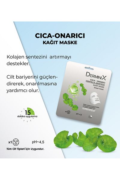 Derminix Cica Repairing Face Sheet Mask Containing Centella Asiatica
