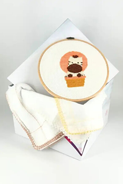 Deeps Brands Zebra Kanaviçe Dekoratif Pano – Retro Renkli Tülbent Müslin Set