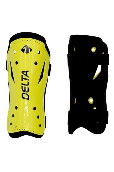 Delta 2 τμχ Κίτρινες διπλές σχάρες ποδοσφαίρου Velcro - Προστατευτικά Kaval, Χωρίς διπλές ταινίες