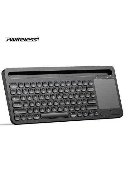 TahTicMer Apple Ipad Pro 9.7 2016 A1673 A1674 A1675 Uyumlu Kablosuz Standlı Şarjlı Bluetooth Touchpad Klavye