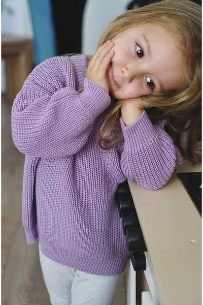 Vennusbaby 100% Cotton Crew Neck Kids Selanik Knitted Knitwear Sweater