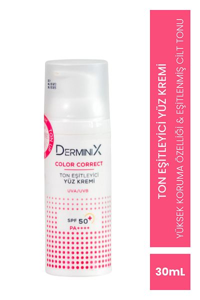 Derminix 50 SPF Cream Color Blemish and Skin Tone Equalizing Facial Sunscreen