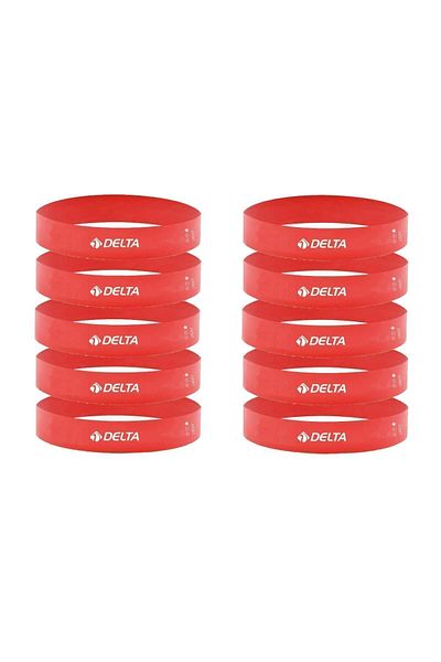 Delta Latex 10 Pieces Lightweight Hard Aerobic Pilates Resistance Exercise Band Squat Work Tire