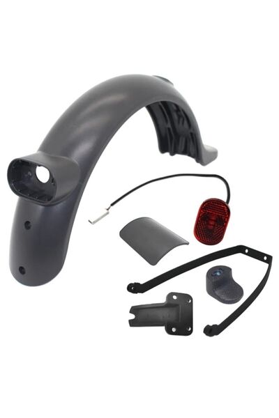 EYM scooter My Scooter Xiaomi Pro 2 Ve Mi 3 Uyumlu Çamurluk + Stop Lambası + Metal Tutucu Orjinal Takım.
