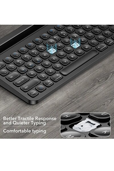 TahTicMer Apple Ipad Pro 9.7 2016 A1673 A1674 A1675 Uyumlu Kablosuz Standlı Şarjlı Bluetooth Touchpad Klavye