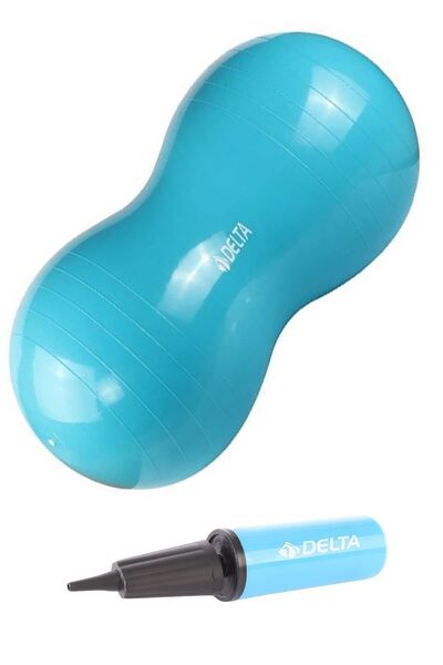 Delta Fıstık Şekilli Mavi Pilates Topu Ve Pilates Topu Pompası